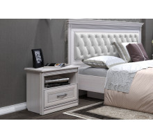 Тумба прикроватная с нишей Неаполь Ясень анкор светлый (патина "серебро") Тумба прикроватная с нишей Неаполь Ясень анкор светлый (патина "серебро")