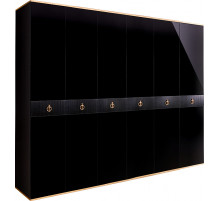 Шестистворчатый шкаф для одежды  Rimini Solo РМШ2/6 (s) (черный)